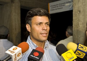 Leopoldo López en la Proyección del documental "Voluntad y Paz"