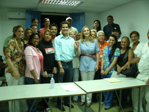 Fabiola Colmenarez y Juan Guaidó