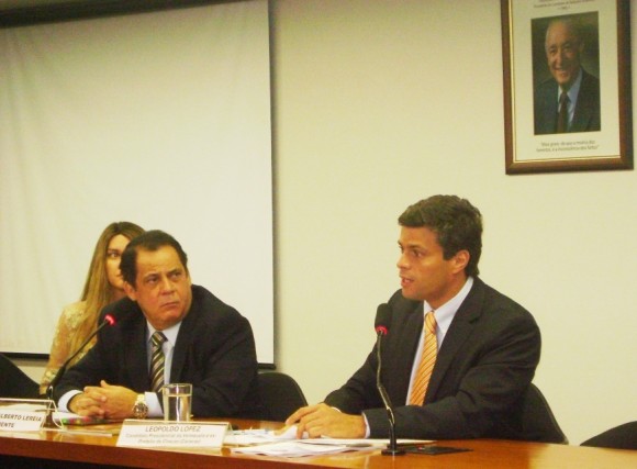 Leopoldo López en la Comisión de Relaciones Exteriores de la Cámara de Diputados