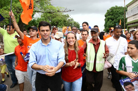 Leopoldo López y Lilian en Maracaibo 2