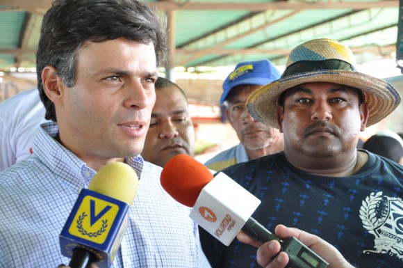Leopoldo López en la parroquia de Coquivacoa, Maracaibo